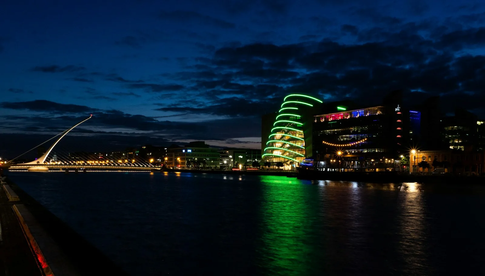 Dublin’s docklands and waterfront, illustrating our Irish setting